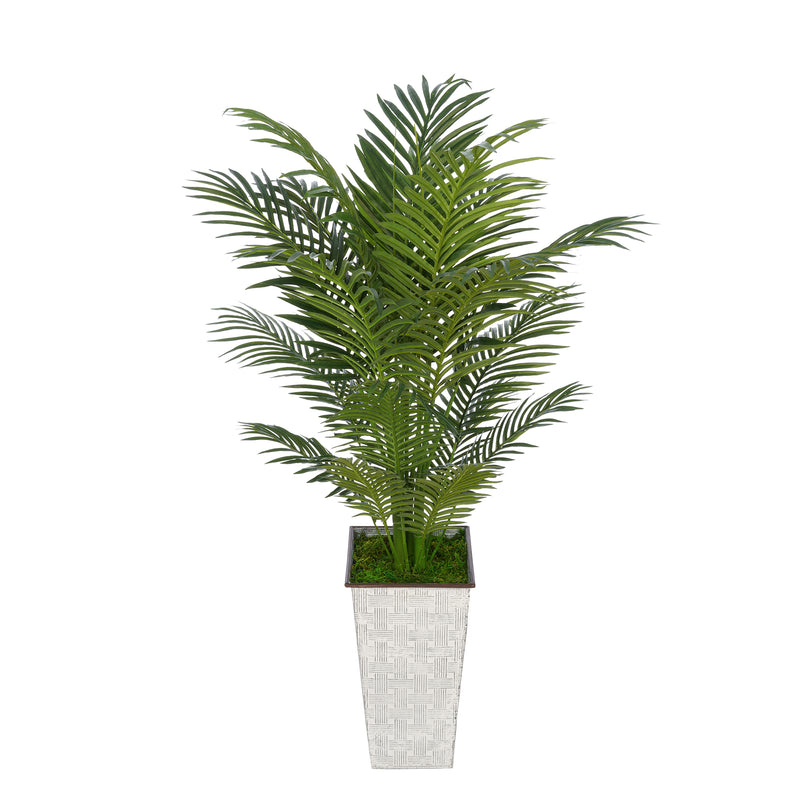 4-1/2 foot Areca Palm in Designer Metal House of Silk Flowers®