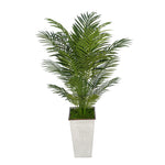 4-1/2 foot Areca Palm in Designer Metal House of Silk Flowers®