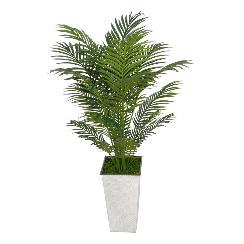 4-1/2 foot Areca Palm in Designer Metal House of Silk Flowers®