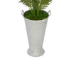 Artificial 4-1/2 foot Areca Palm in Galvanized Southern Farm Bucket