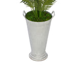 Artificial 4-1/2 foot Areca Palm in Galvanized Southern Farm Bucket