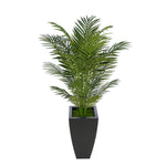 4-1/2 foot Areca Palm in Tapered Square Zinc House of Silk Flowers®