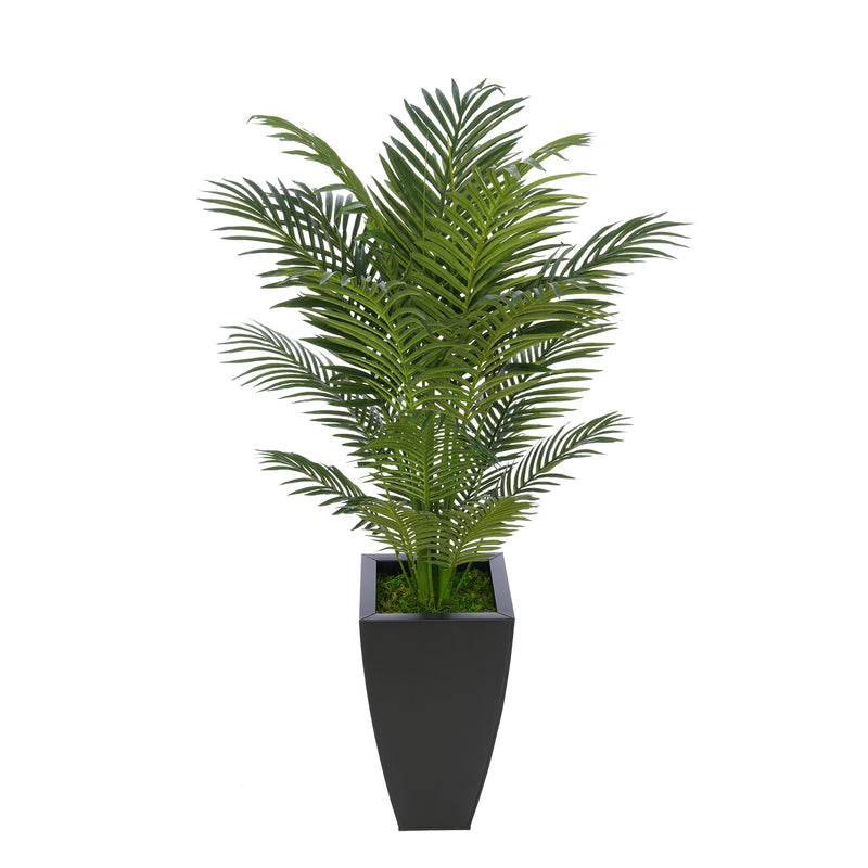 4-1/2 foot Areca Palm in Tapered Square Zinc House of Silk Flowers®