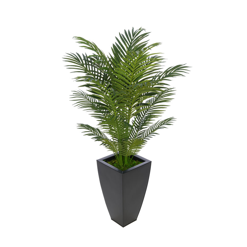 4-1/2 foot Areca Palm in Tapered Square Zinc House of Silk Flowers®