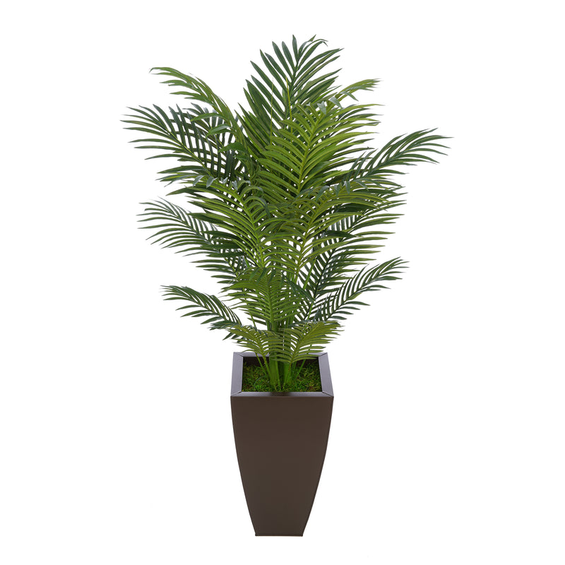 4-1/2 foot Areca Palm in Tapered Square Zinc House of Silk Flowers®