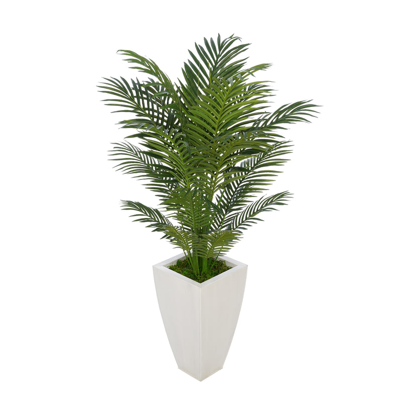 4-1/2 foot Areca Palm in Tapered Square Zinc House of Silk Flowers®