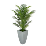 Artificial 4-1/2 foot Areca Palm in Tapered Square Zinc