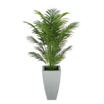 Artificial 4-1/2 foot Areca Palm in Tapered Square Zinc