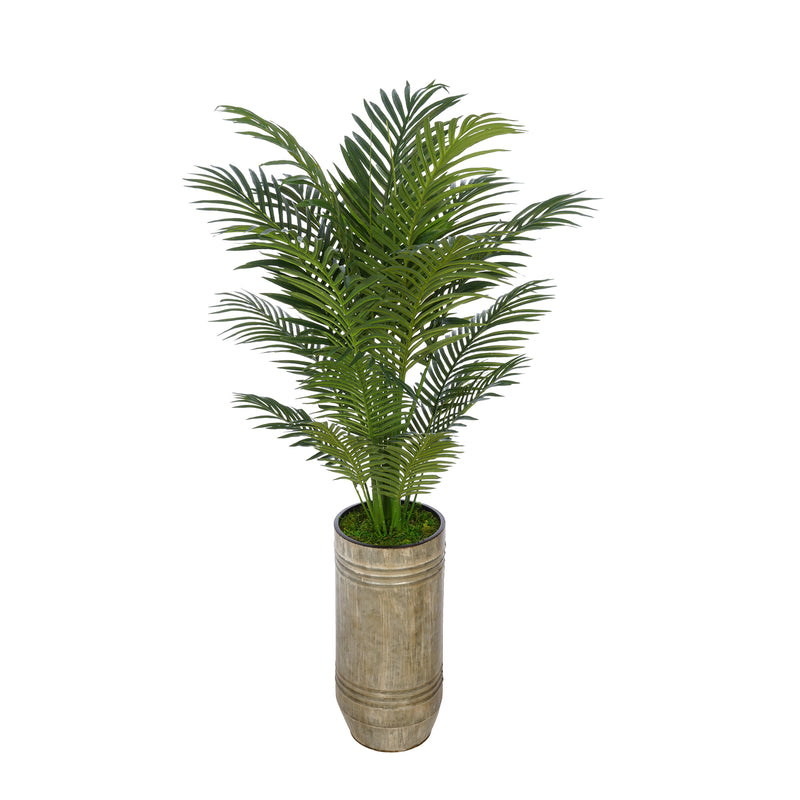 4-1/2 foot Areca Palm in Industrial Metal Planter House of Silk Flowers®