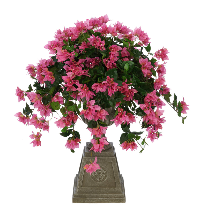 Faux Bougainvillea in Grey Footed Tuscan Urn Planter House of Silk Flowers®