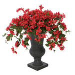 Faux Bougainvillea in Black-Washed Roman Urn Planter House of Silk Flowers®