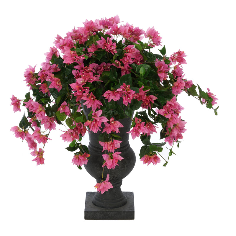 Faux Bougainvillea in Black-Washed Roman Urn Planter House of Silk Flowers®