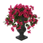 Faux Bougainvillea in Black-Washed Roman Urn Planter House of Silk Flowers®