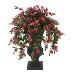 Faux Pink Mini Bougainvillea in Urn Planter House of Silk Flowers®