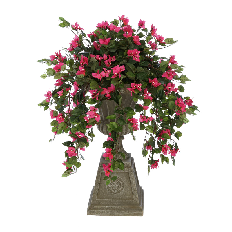 Faux Pink Mini Bougainvillea in Urn Planter House of Silk Flowers®