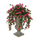 Faux Pink Mini Bougainvillea in Urn Planter House of Silk Flowers®