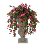 Faux Pink Mini Bougainvillea in Urn Planter House of Silk Flowers®