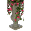 Faux Pink Mini Bougainvillea in Urn Planter