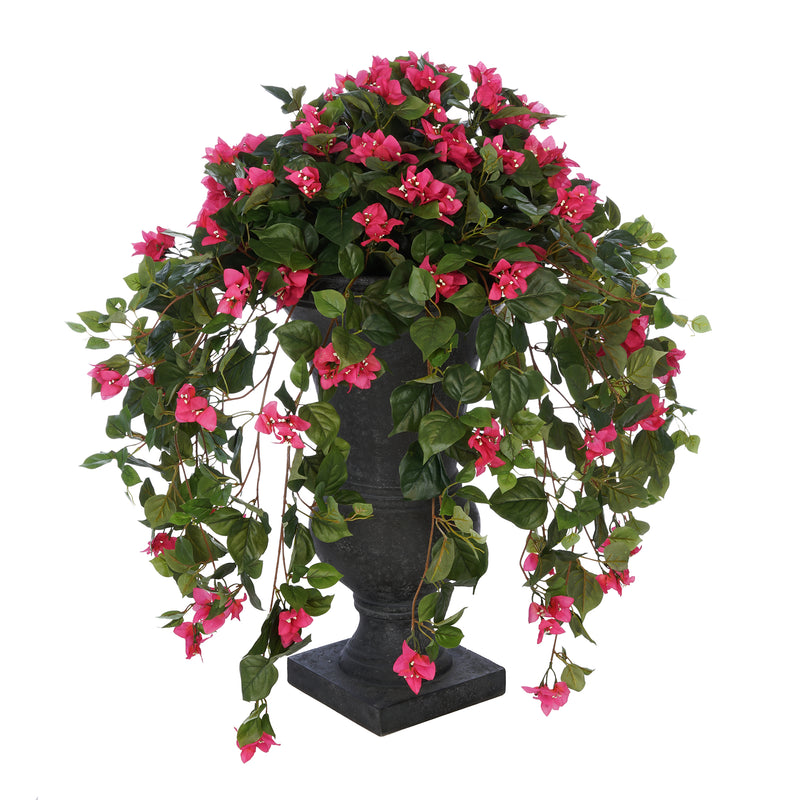 Faux Pink Bougainvillea in Urn Planter