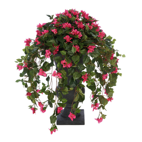 Faux Pink Bougainvillea in Urn Planter