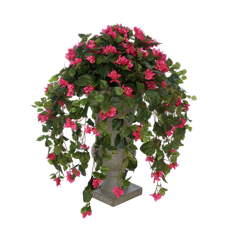 Faux Pink Bougainvillea in Urn Planter