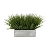 Artificial Green Farm Grass in 9" Grey Washed Wood Trough