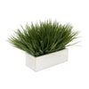 Artificial Green Farm Grass in 9" White Washed Wood Trough