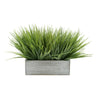 Artificial Frosted Farm Grass in 9" Grey Washed Wood Trough