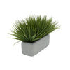 Artificial Green Farm Grass in 11" Grey Sandy Texture Ceramic