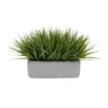 Artificial Green Farm Grass in 11" Grey Sandy Texture Ceramic