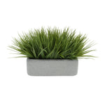 Artificial Green Farm Grass in 11" Grey Sandy Texture Ceramic