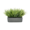 Artificial Frosted Farm Grass in 11" Grey Sandy Texture Ceramic