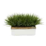 Artificial Green Farm Grass in 14" Ceramic