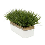 Artificial Green Farm Grass in 14" Ceramic