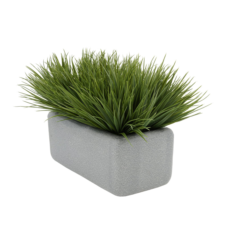 Artificial Green Farm Grass in 14" Ceramic