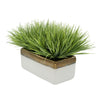 Artificial Frosted Farm Grass in 14" Gold/White Ceramic House of Silk Flowers®