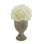 Faux Hydrangea in Cement Urn