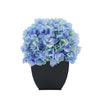 Artificial Blue Hydrangea in Black Tapered Zinc Cube House of Silk Flowers®