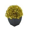 Artificial Sage Hydrangea in Black Tapered Zinc Cube House of Silk Flowers®