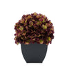 Artificial Plum Hydrangea in Black Tapered Zinc Cube House of Silk Flowers®