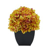 Artificial Gold Hydrangea in Black Tapered Zinc Cube House of Silk Flowers®