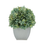 Artificial Teal Hydrangea in Cream Tapered Zinc Cube