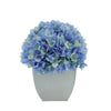 Artificial Blue Hydrangea in Cream Tapered Zinc Cube