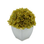 Artificial Sage Hydrangea in Cream Tapered Zinc Cube