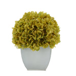 Artificial Sage Hydrangea in Cream Tapered Zinc Cube