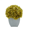 Artificial Hydrangea in Farmhouse Tapered Zinc Cube sage