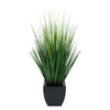 Faux Grass in Black Tapered Zinc Cube