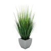 Faux Grass in Silver Tapered Zinc Cube