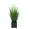 Faux Grass in Black Square Zinc Cube