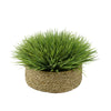 Faux Farm Grass in Large Seagrass Tray Basket